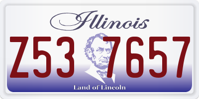 IL license plate Z537657