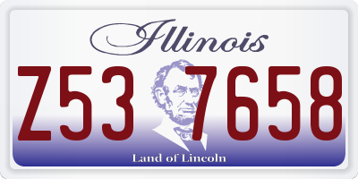 IL license plate Z537658