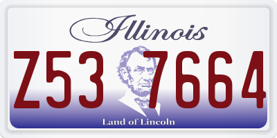 IL license plate Z537664