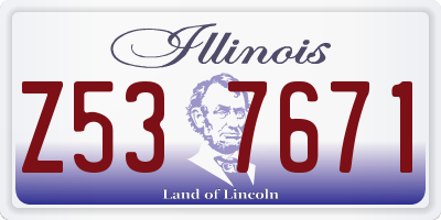 IL license plate Z537671
