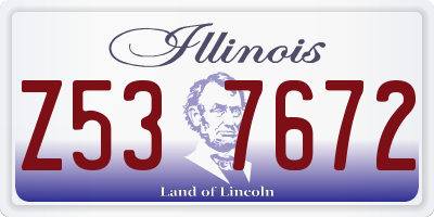 IL license plate Z537672