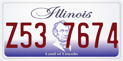 IL license plate Z537674