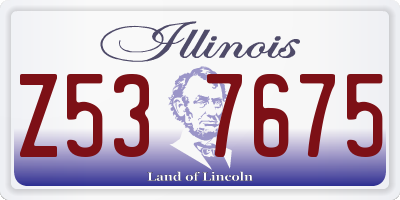 IL license plate Z537675