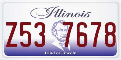 IL license plate Z537678