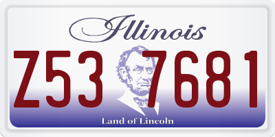 IL license plate Z537681