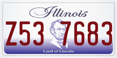 IL license plate Z537683