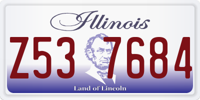 IL license plate Z537684