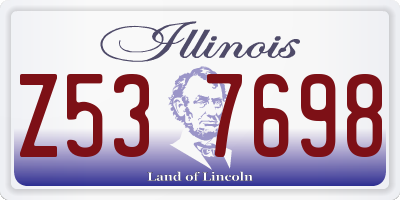 IL license plate Z537698