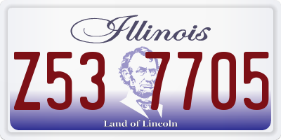 IL license plate Z537705