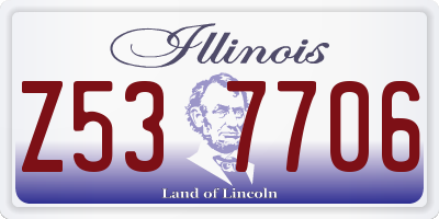 IL license plate Z537706