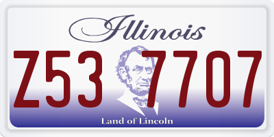 IL license plate Z537707