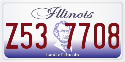IL license plate Z537708