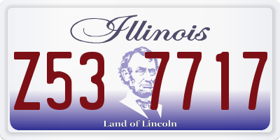 IL license plate Z537717