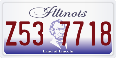 IL license plate Z537718