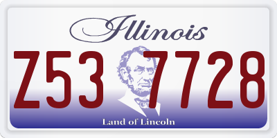 IL license plate Z537728