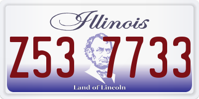 IL license plate Z537733