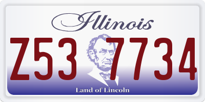 IL license plate Z537734