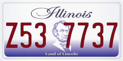 IL license plate Z537737