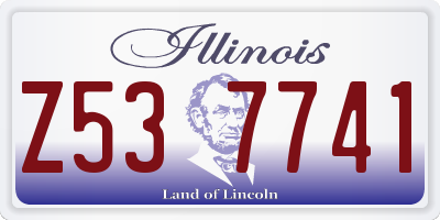 IL license plate Z537741