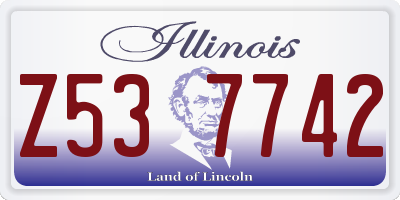 IL license plate Z537742