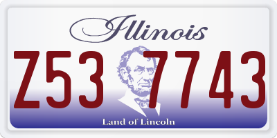 IL license plate Z537743