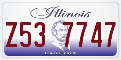 IL license plate Z537747