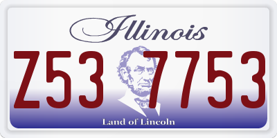 IL license plate Z537753