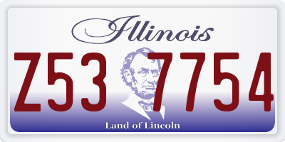 IL license plate Z537754