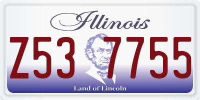IL license plate Z537755