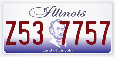 IL license plate Z537757