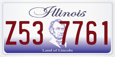 IL license plate Z537761