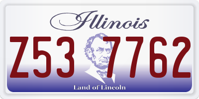 IL license plate Z537762
