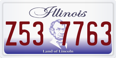 IL license plate Z537763