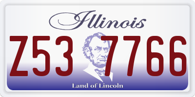 IL license plate Z537766