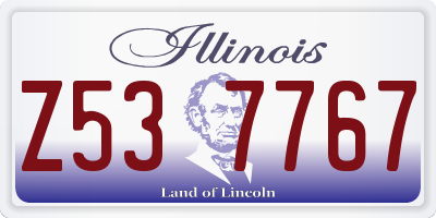 IL license plate Z537767