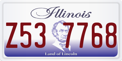 IL license plate Z537768
