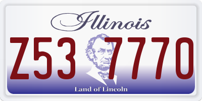 IL license plate Z537770
