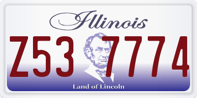 IL license plate Z537774