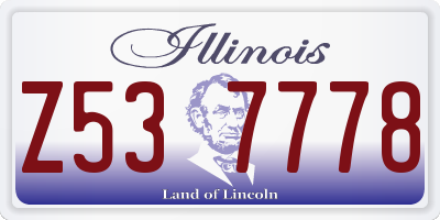IL license plate Z537778