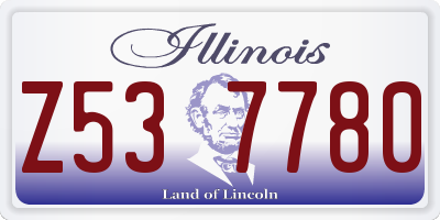 IL license plate Z537780