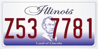 IL license plate Z537781
