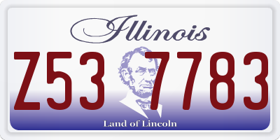 IL license plate Z537783