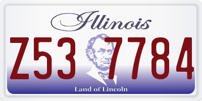 IL license plate Z537784