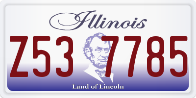 IL license plate Z537785