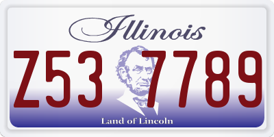 IL license plate Z537789