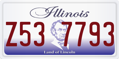IL license plate Z537793