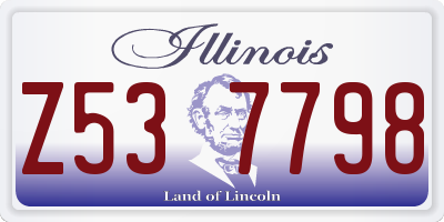 IL license plate Z537798