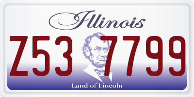 IL license plate Z537799