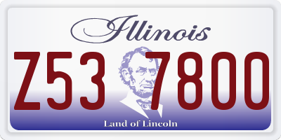 IL license plate Z537800