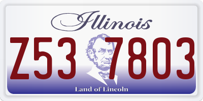 IL license plate Z537803